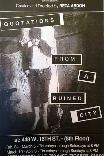 Quotations From a Ruined City (1993) poster
