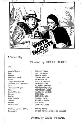Coupla White Faggots Sitting Around Talking (1981) poster